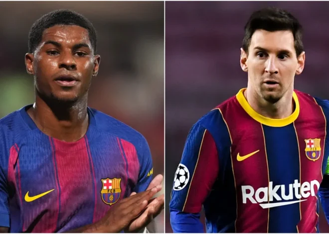 Marcus Rashford mengakhiri status Lionel Messi sebagai satu-satunya pencetak gol tendangan bebas Barcelona melawan Real Madrid di abad ke-21